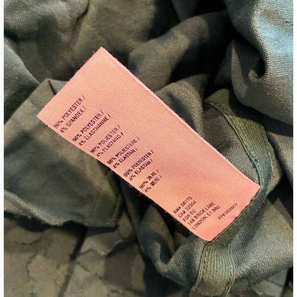 Free People Cant Stop Dreaming Tunic Top Womens Size Large Green Textured - Picture 6 of 6